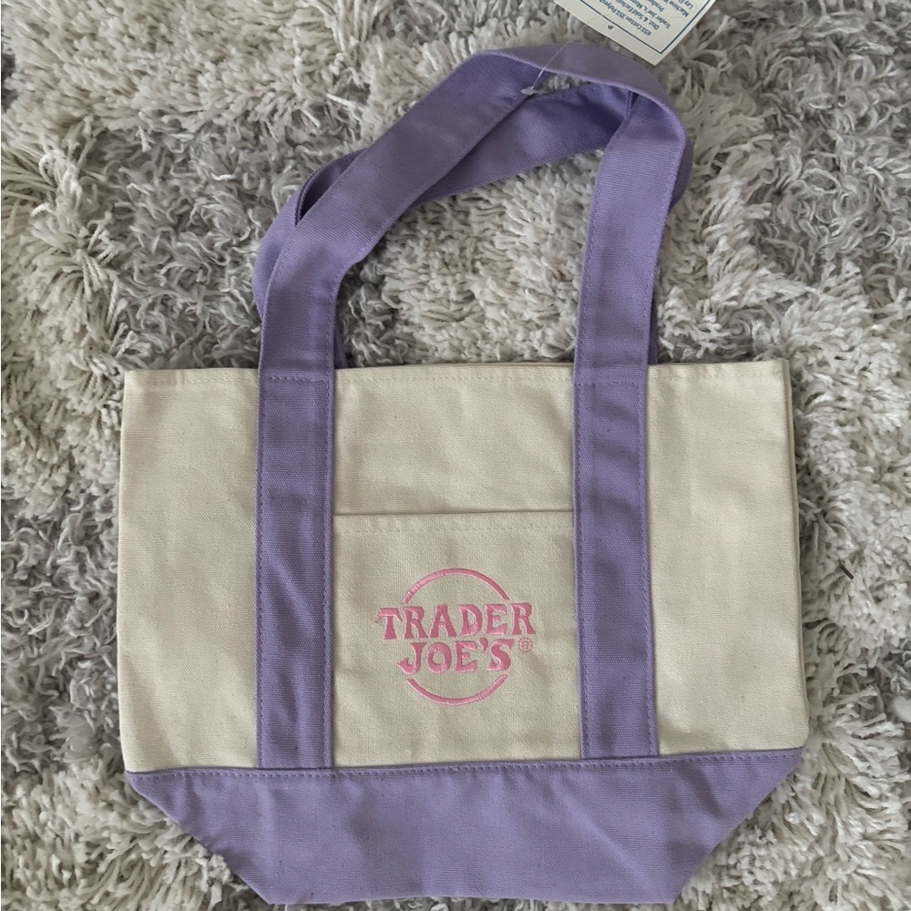 Trader Joe's Mini Pastel Canvas Tote Bags - Picture 2 of 3